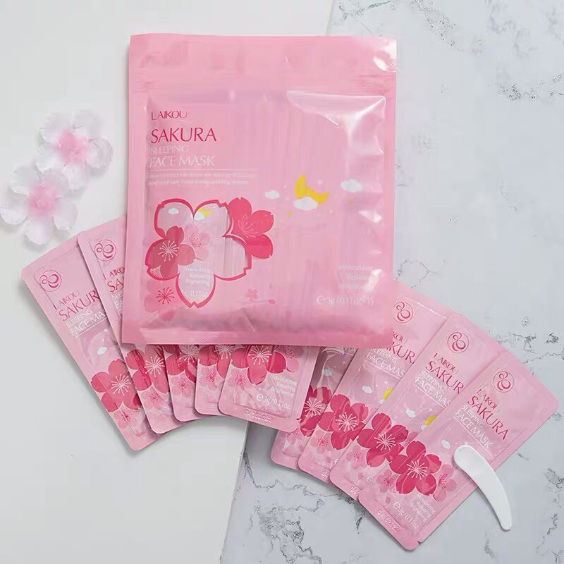 01 Gói Mặt Nạ Ngủ Hoa Anh Đào LAIKOU SAKURA SLEEPING FACE MASK 3G/0.11oz - PM03