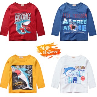 Áo cá mập bé trai BETOP áo thun dài tay cho bé chất cotton hàng xuất khẩu