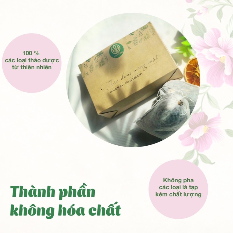 Hoa thảo dược xông mặt Cỏ Lành - 6 gói lớn dùng cho da mặt làm sạch sâu cho da, ngừa mụn