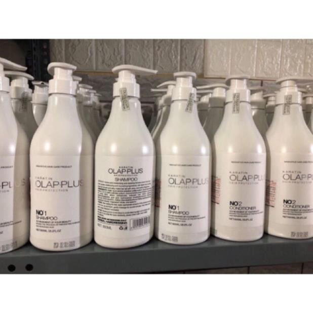 CẶP DẦU GỘI - XẢ OLAP.PLUS SIÊU MỀM MƯỢT 800ML X 2