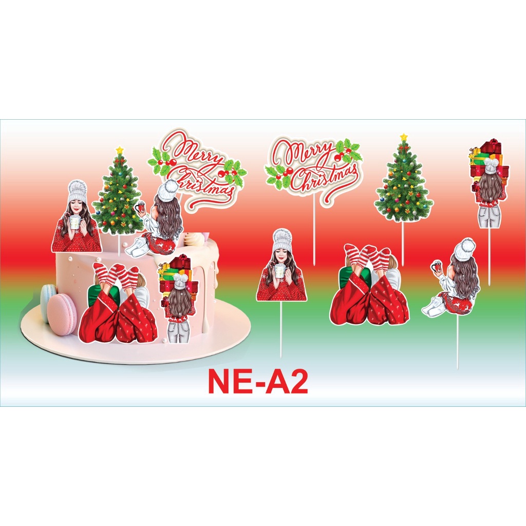 Set Cắm Noel Ngôi Nhà Ông Noel Xe có nhiều mẫu