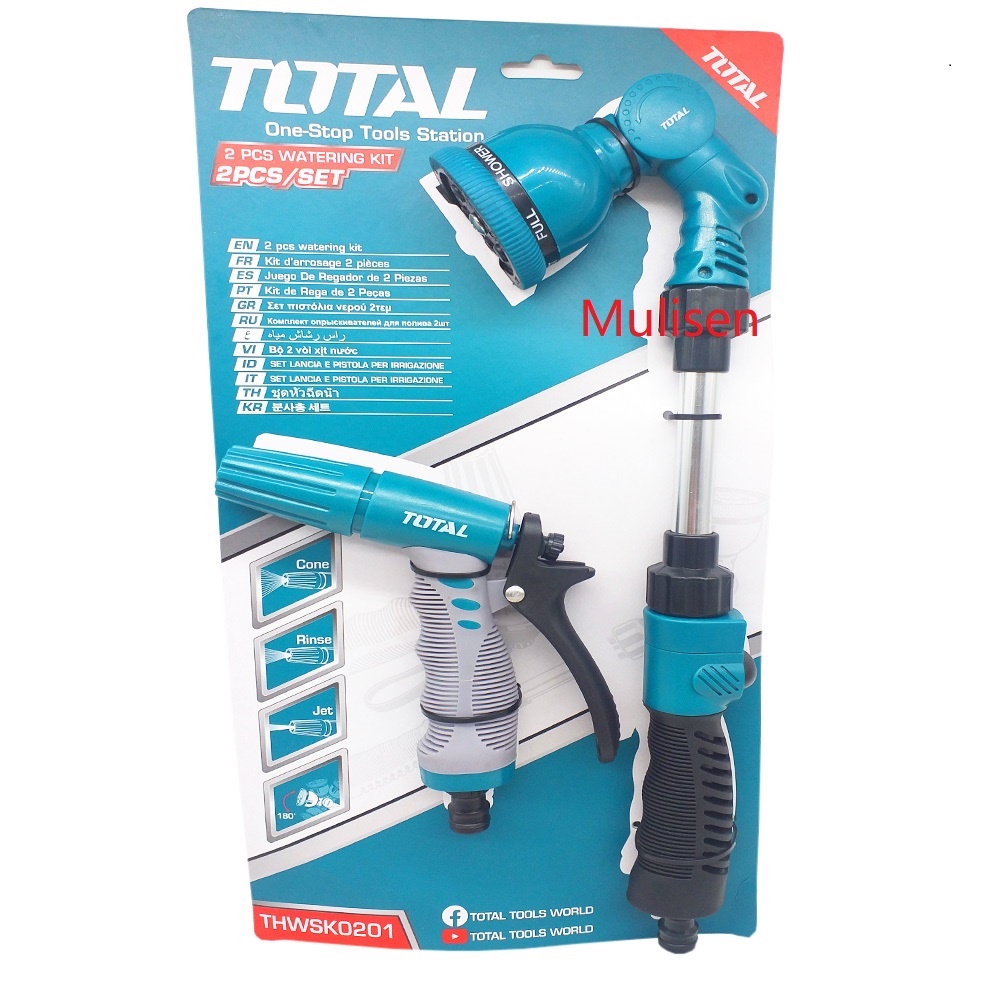 Bộ 2 vòi phun nước tưới cây xịt rửa Total THWSK0201