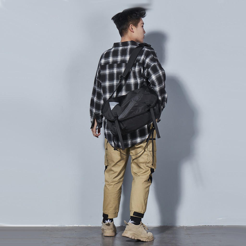 Túi đeo chéo nam, Túi đeo hông nữ màu đen có chống nước đựng nhiều đồ, sách vở A4 quần áo mỹ phẩm đi chơi, đi học TT009L | BigBuy360 - bigbuy360.vn