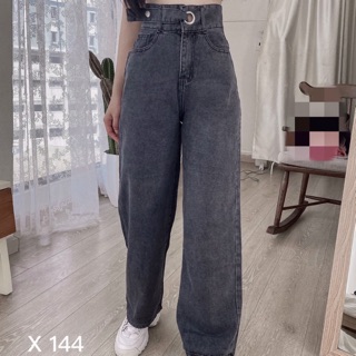 QUẦN BAGGY ỐNG SUÔNG JEAN NỮ CAO CẤP LƯNG CAO CỰC HOT HIT(CÓ HÌNH THẬT)-THUYDUNGSHOP(0906970096)