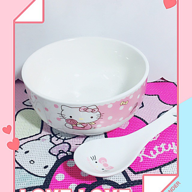 BỘ 2 CHÉN MUỐNG HELLO KITTY SIÊU ĐẸP