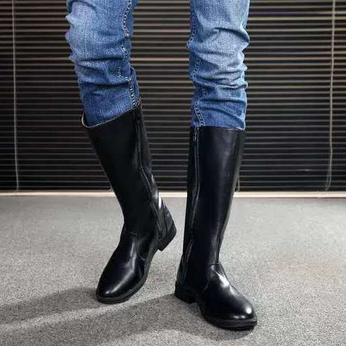 Giày Bốt Da Lót Cotton Dáng Dài Kiểu Quân Đội Thời Trang Thu Đông Cho Nam Và Nữ Giày Boots Quân Đội Thời Trang Cá Tính