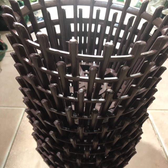 10 CHẬU TRỒNG LAN GIẢ GỖ (20-13-11cm)