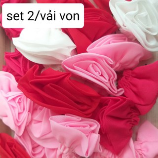 Hoa vải trang trí, size khoảng 4cm.(20 hoa/8k)