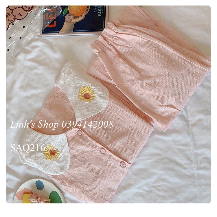 Bộ Dài Tay Sau Sinh Ở Cữ Cho Bé Bú-SAQ216