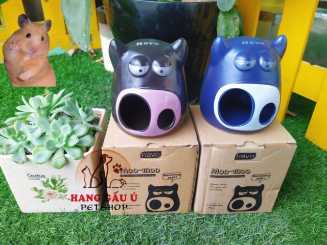 Nhà ngủ sứ Browny, mèo Maneki, bò sữa Bob cho hamster