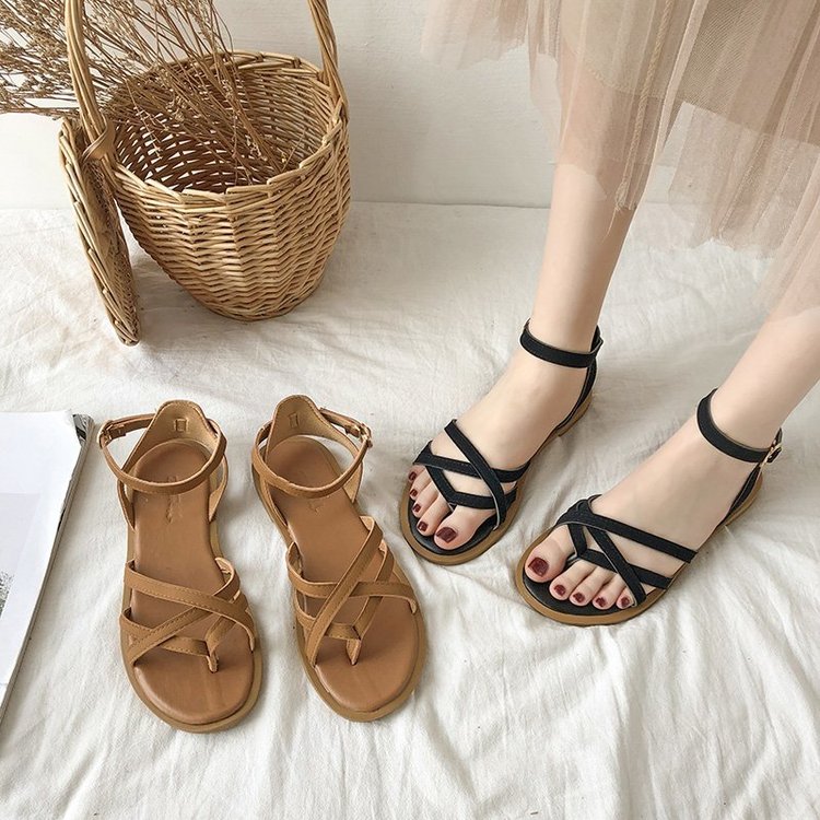 Giày Sandal Nữ Dây Đan Chéo Thời Trang