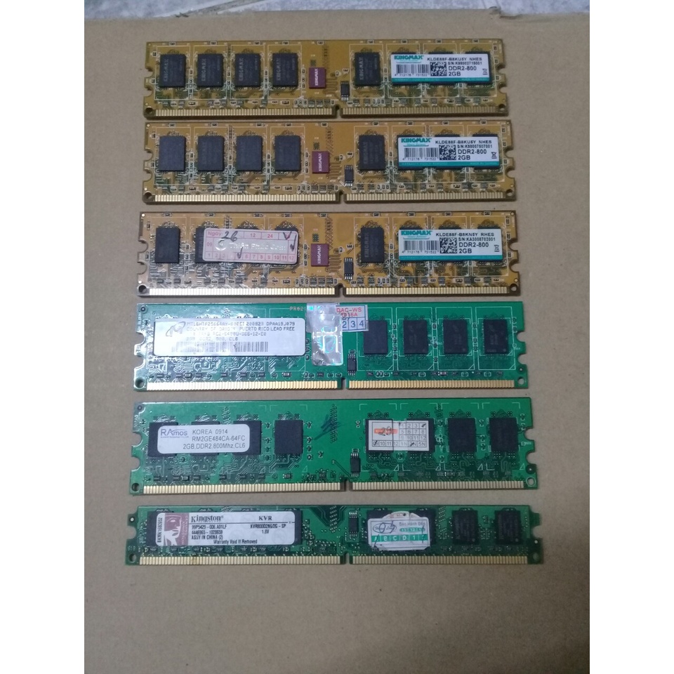 Bộ nhớ Ram DDR2 2GB bus 800/667 dùng cho Main 945, 965, G31, G41