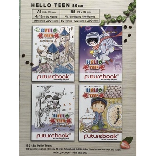 tập/vở sinh viên kẻ ngang 200 trang Hello teen
