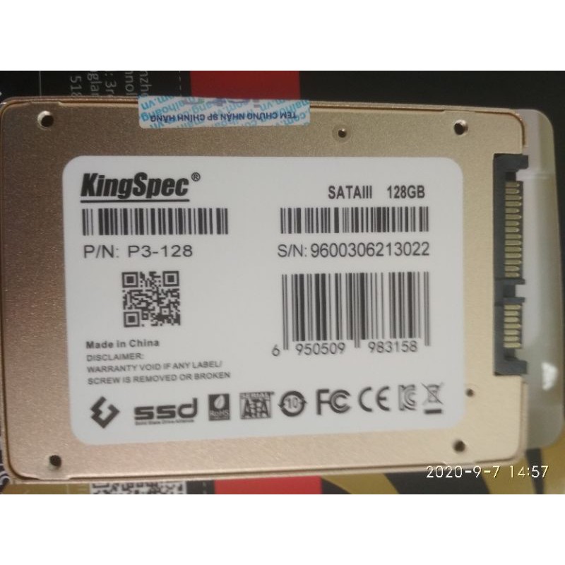 ổ cứng ssd kingspec 128g chính hãng