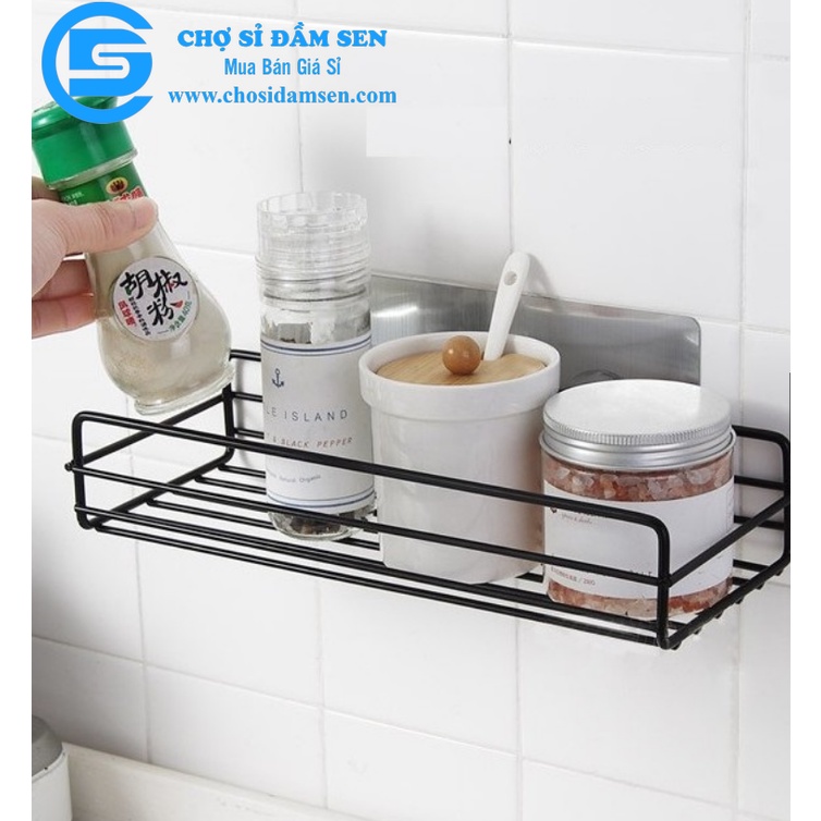 Kệ Thép không gỉ đa năng chữ nhật dán tường, kệ nhà tắm, nhà bếp tiện dụng.  G355-KesatNT-HCN