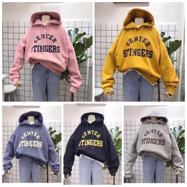 Áo hoodie nỉ oversize STINGERS M168[Kèm hình thật]
