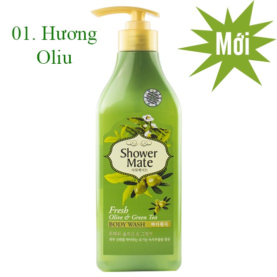 Sữa tắm dê làm trắng và dưỡng ẩm da Showermate Cao cấp Hàn Quốc 550ml