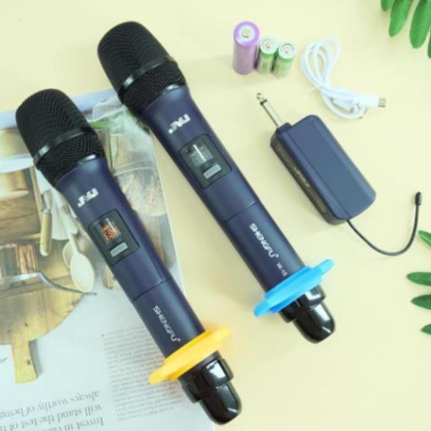 Bộ 2 Microphone không dây W 15 JVJ đa năng cao cấp