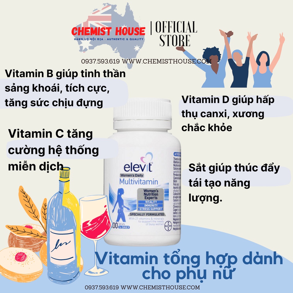 [Hàng chuẩn Úc] ELEVIT COMBO DƯỠNG SỨC CHO MẸ SAU SINH