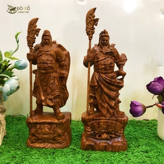 Tượng quan công cao 20cm bằng gỗ hương đá