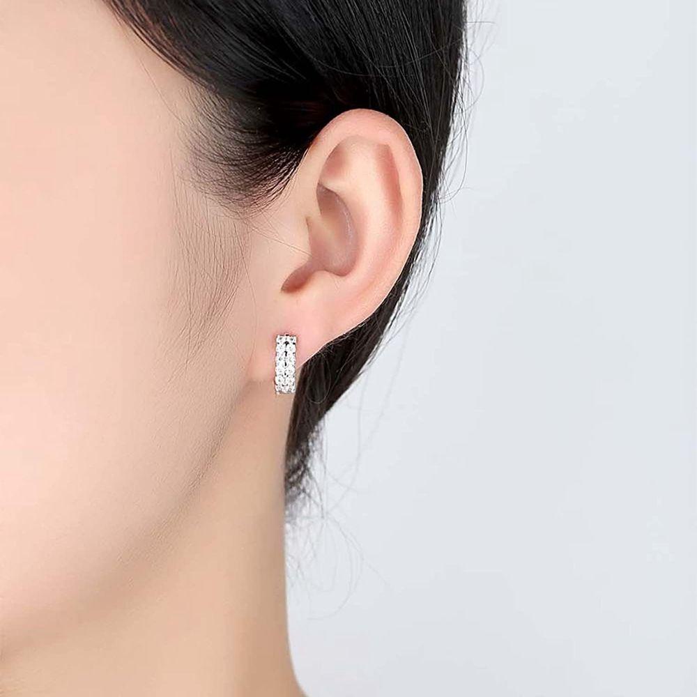Bông Tai Đính Kim Cương Giả Xinh Xắn Thời Trang|Khuyên Mũi Tròn Đính Đá Thời Trang Cho Nam Nữ