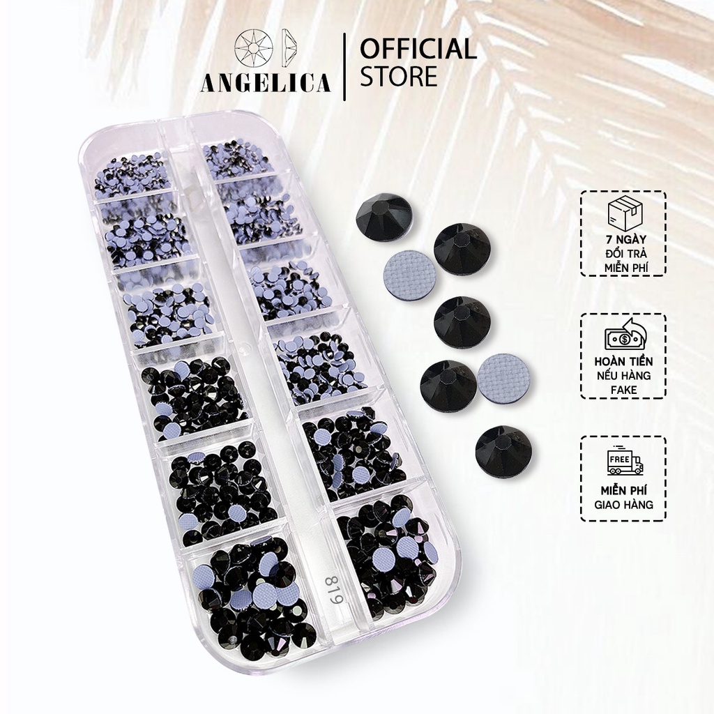 Đá Nail Chân Lưới 16 Khía Jet Đính Trang Trí Móng ANGELICA 819