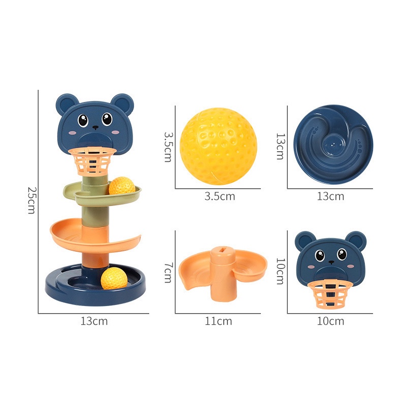 Đồ chơi ZHAN QI TOYS lắp ráp mô hình tháp bóng trượt vui nhộn cho bé 0-3 tuổi
