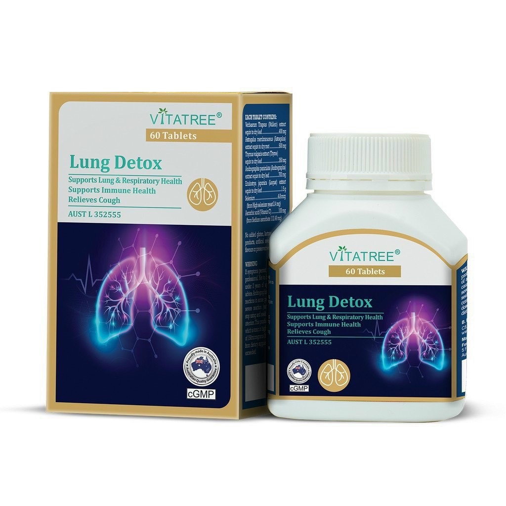 Bổ phổi, thải độc phổi Vitatree lung detox 60 viên của Úc
