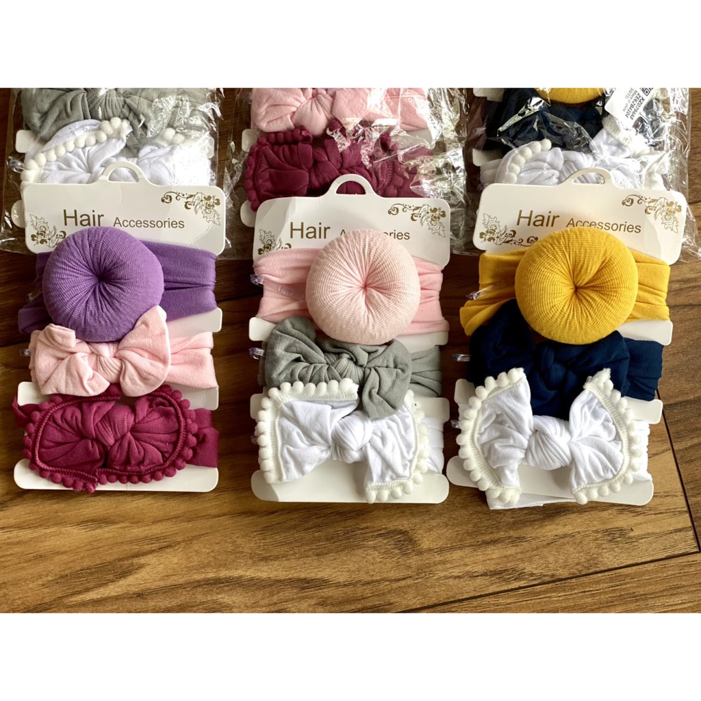 SET 3 BĂNG ĐÔ TÓC ĐỦ MÀU SƠ SINH