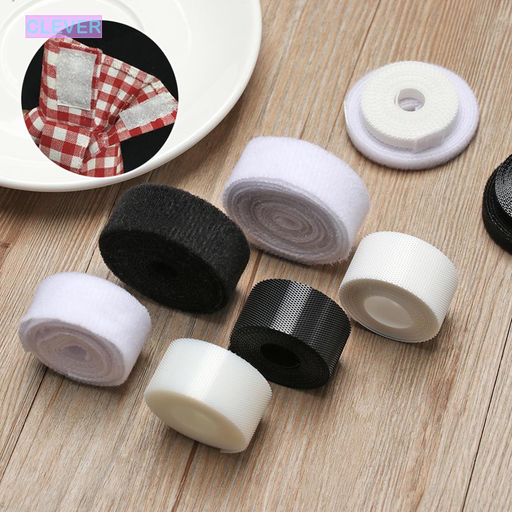 CLEVER High Quality Clothes Fastener Tape Thin Paste Strap Doll Sewing Stickers Black/White Newest DIY Clothing Accessories 6/8/20mm Width Magic Tapes Sticker/Multicolor
