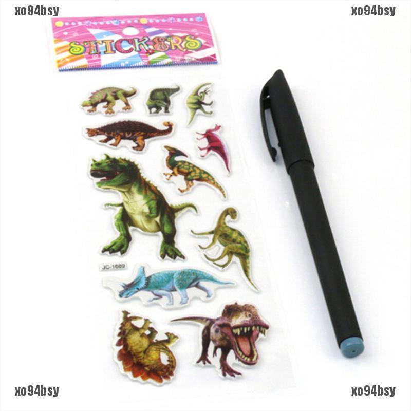 [xo94bsy]5 Sheets Cute Cartoon Scrapbooking Bubble Puffy Stickers Reward Kids Gi