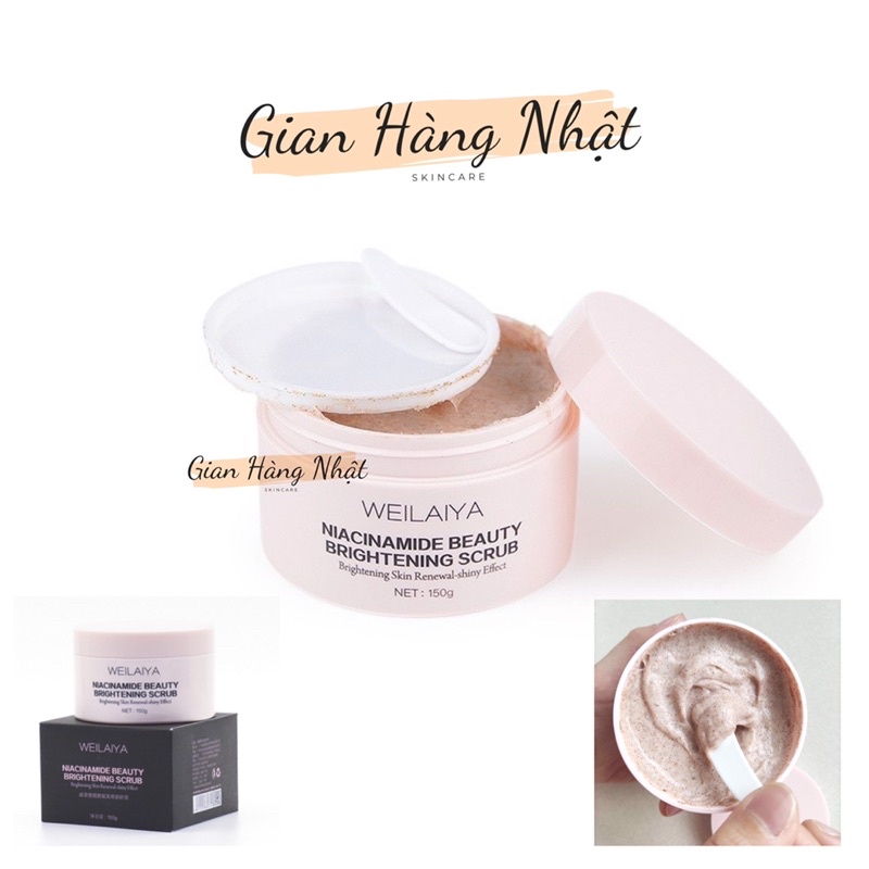 Tẩy da chết toàn thân Weilaiya Niacinamide Brightening Scrub 150g