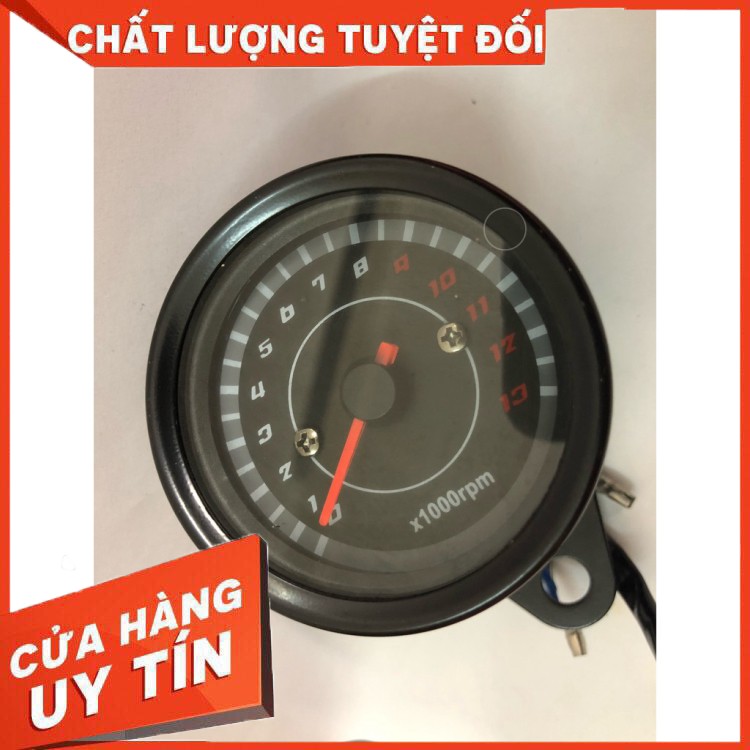 Đồng hồ báo tua máy Classic màu đen