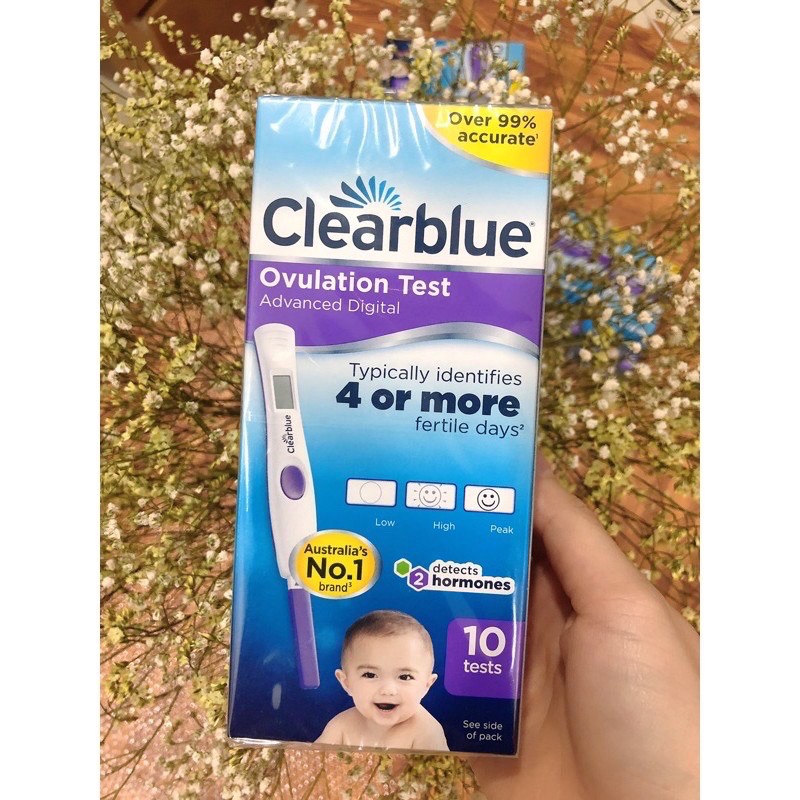 Que thử rụng trứng Clearblue Ovulation tét 4 or 3more nấc