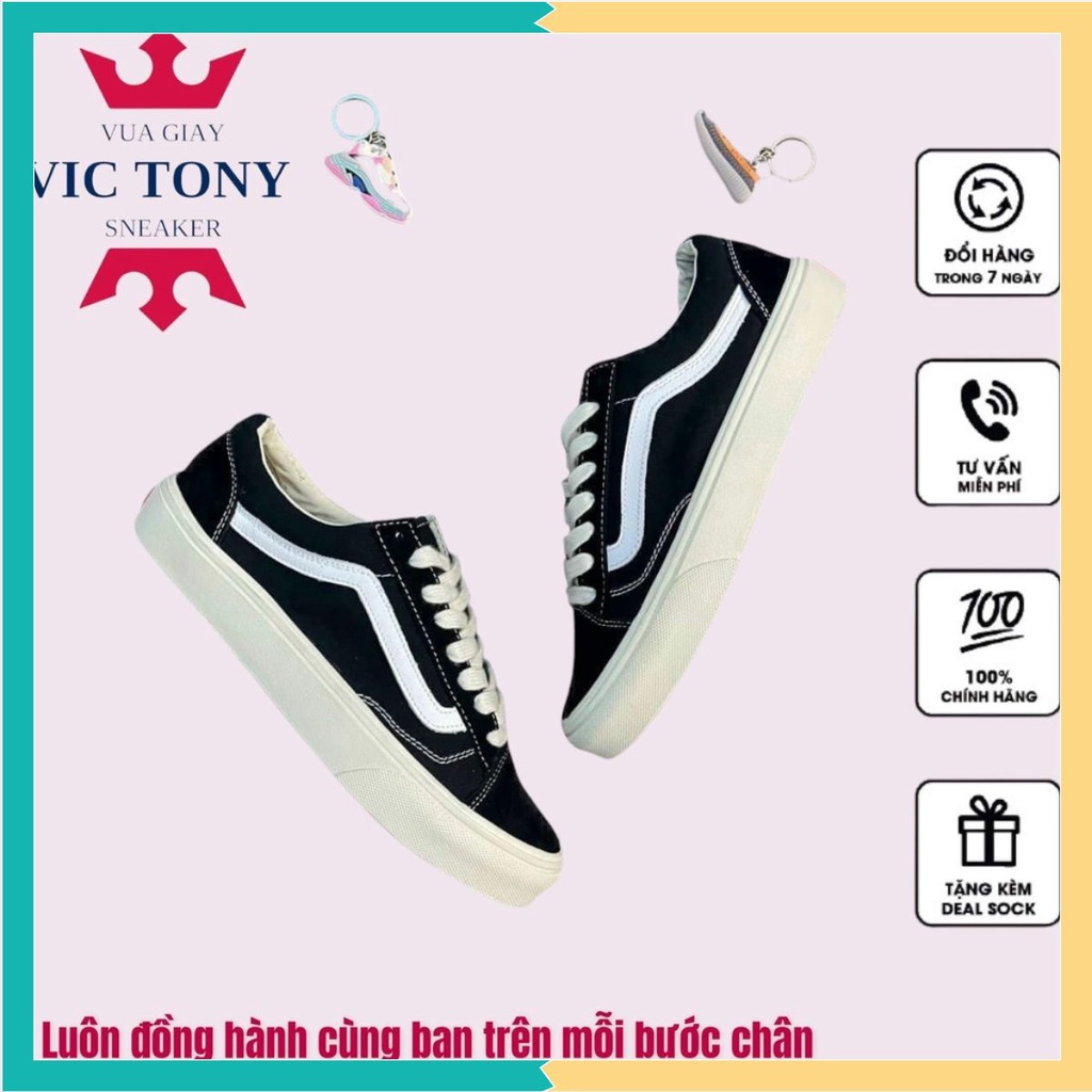 GIÀY 𝐕𝐀𝐍𝐒 VAULT OLD SKOOL MÀU ĐEN ⚡Full box bill⚡ Giày thể thao nam nữ 2021