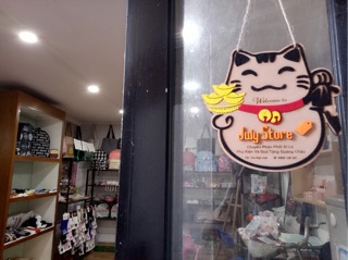 Bảng gỗ mèo thần tài