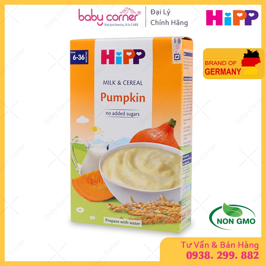 [Date 31/08/2022] Bột Ăn Dặm HIPP Rau Củ Dinh Dưỡng Sữa Bí Đỏ 250g