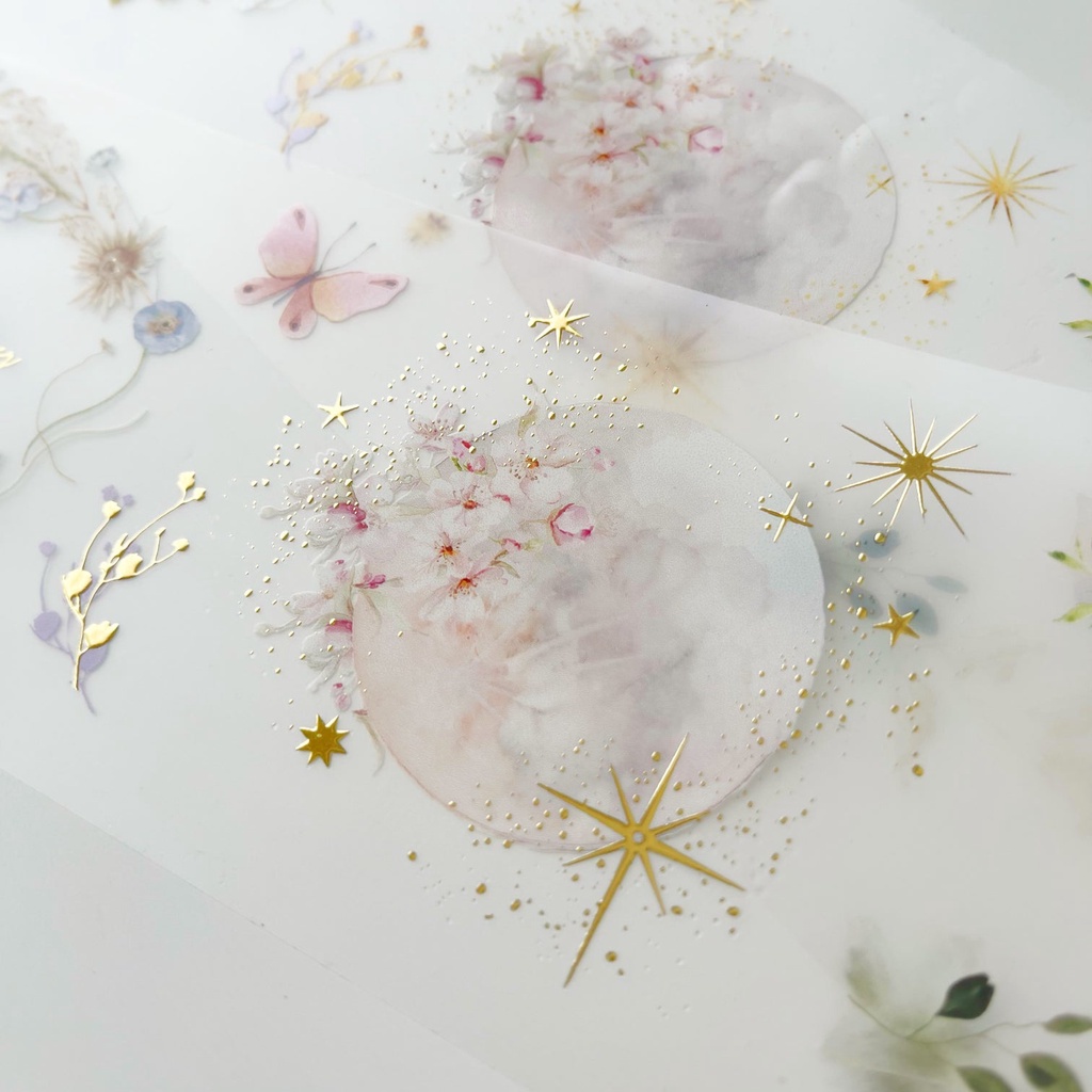 Chiết lẻ chu kỳ 165cm cuộn Floral Moon by Journal Pages