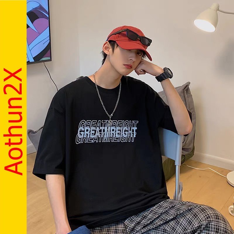 Áo phông thun nam nữ unisex form rộng tay lỡ AT525