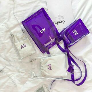 Túi đeo chéo trong suốt A4 A5