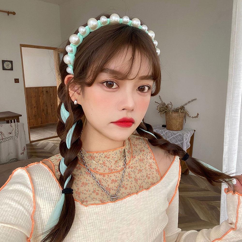 Băng Đô Vải Organza Đính Nơ Lấp Lánh Dễ Thương