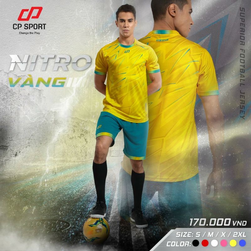 BỘ QUẦN ÁO ĐÁ BANH CP NITRO MỚI SIÊU ĐỘC LẠ MẮT , CHẤT VẢI CỰC ĐẸP
