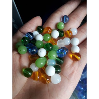 10gam size 6m- 8mm hạt đá nhân tạo thủy tinh nhiều màu