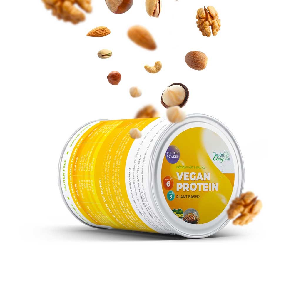 VEGAN PROTEIN - BỘT ĐẬU, HẠT VÀ RAU CỦ BỔ SUNG PROTEIN (KHÔNG ĐẬU NÀNH) - THUẦN CHAY (500GR) | BigBuy360 - bigbuy360.vn