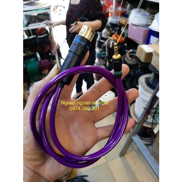 dây chuyển canon xlr đực cái ra 1 hoa sen rca av hàng hi-end cao cấp.