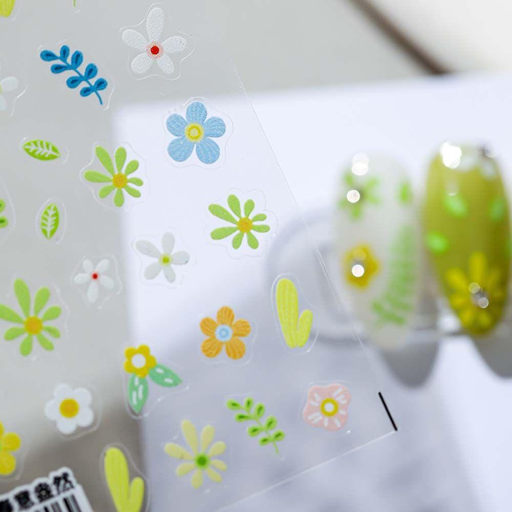 Miếng Dán Móng Tay Tự Dính 5D Phong Cách Nhật Bản Thời Trang Xuân Hè