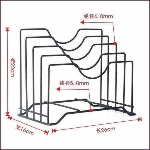 Kệ để vung, dao, thớt nhà bếp đa năng