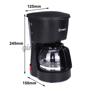 DL-KF200 Coffee Machine Home Automatic Drip Coffee Pot Mini Bubble Teapot 600 ML