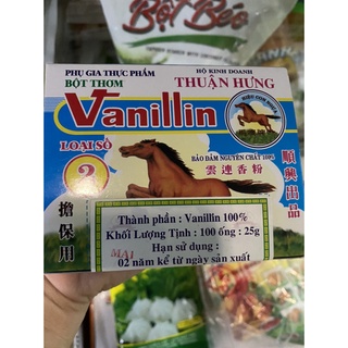 VỈ 10 ỐNG BỘT THƠM VANI VANILLIN THUẬN