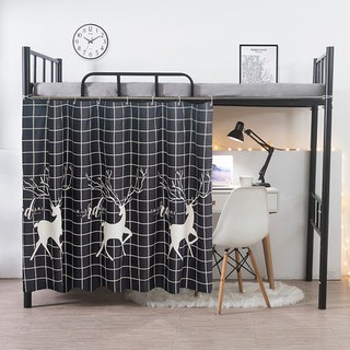 Rèm Giường Tầng KTX Sinh Viên Họa Tiết Hươu Trắng Che Nắng Cản Sáng